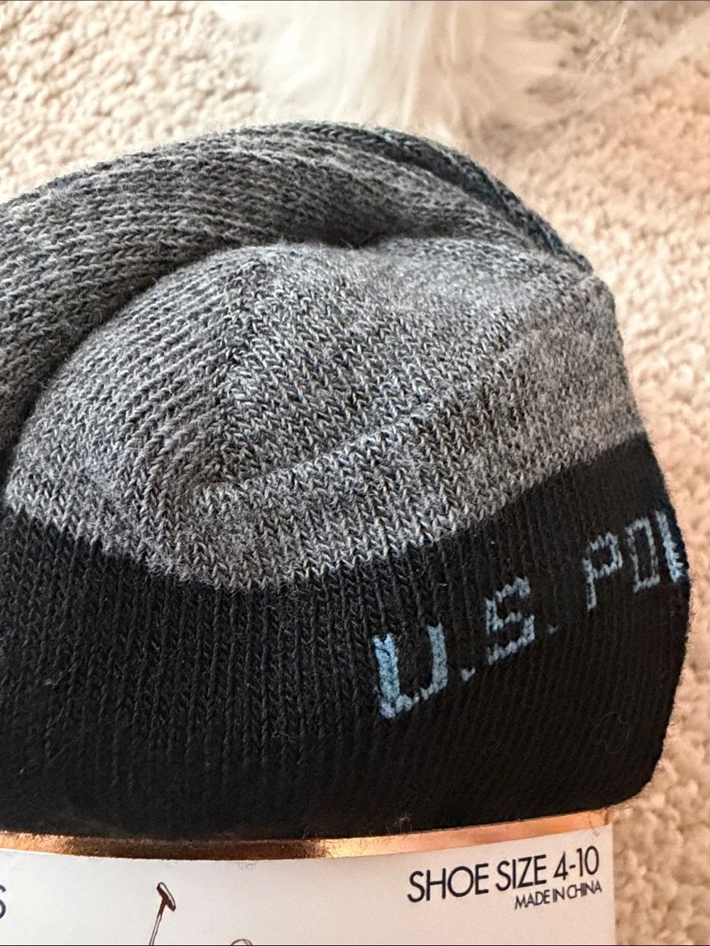 U.S. Polo Assn. Low-Cut Athletic Socks in Black, Gray & Blue Accent